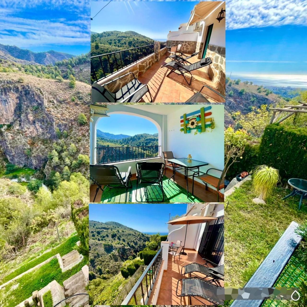 Apartamentos Axarquia , Frigiliana, Terraza Privada Con Vistas A La Montana Rio Y Al Mar Eksteriør bilde